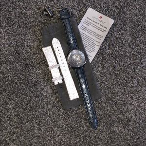 Michele Watch with diamonds and two straps.